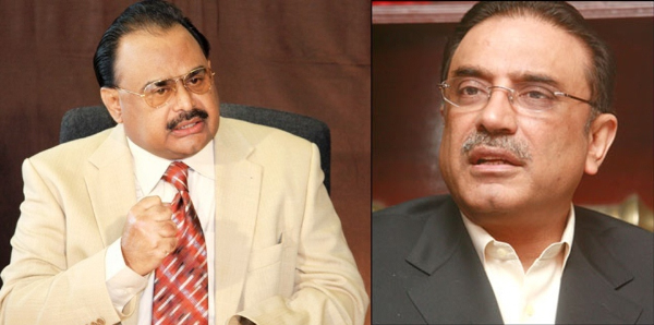 President Asif Zardari telephones Altaf Hussain