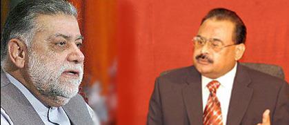 Former Prime Minister Mir Zafarullah Jamali discusses political situation with Altaf Hussain