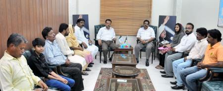 کراچی و حیدرآباد،کے مختلف کنٹونمنٹ بورڈز کے مخصوص نشستیں پر کامیاب ہونے والے حق پر ست کونسلرزکی خورشید بیگم سیکڑیٹریٹ میں رابطہ کمیٹی کے انچارج کہف الوریٰ ملاقات 