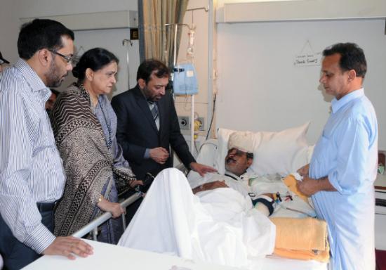 MQM Deputy Conveners visit Agha Khan Hospital to inquire about the well-being of people injured in Abbas Town tragedy