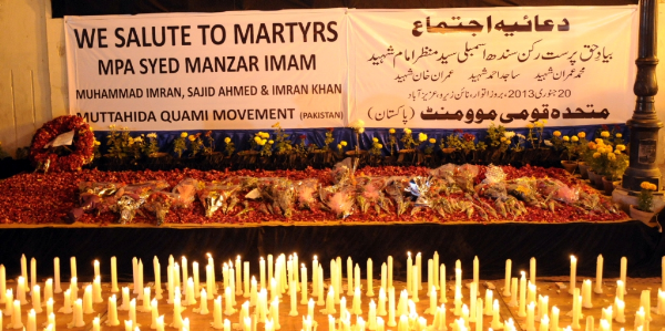 Prayer meeting and candlelight vigil held to pay homage to martyred MPA Manzar Imam