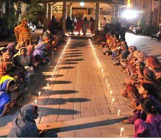 Hindu delegation lights candles on Dewali at MQM Secretariat