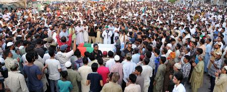 Funeral Of Martyred MQM Workers Of Qasba Ali Garh Sector Qasim & Mohammed Ali Bhai  