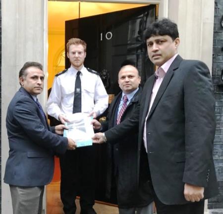 MQM HANDS PETITION ON CUSTODIAL EXECUTION OF PROF. ARIF, MQM WORKERS TO BRITISH PREMIER
