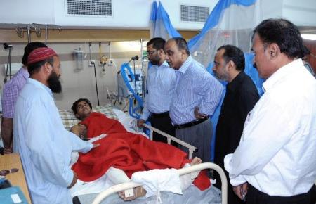 MQM delegation visits Abbasi Hospital and Nusrat Bhutto Colony