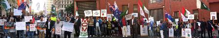 ایم کیوایم آسٹریلیا سڈنی اور میلبورن کے زیرا ہتمام پاکستانی ہائی کمیشن اور ایمنسٹی انٹرنیشنل کے سامنے احتجاجی مظاہرے کئے گئے 