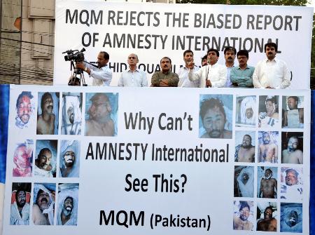 Album4: MQM Protest Against Biased Amnesty International Report Outside Karachi Press Club