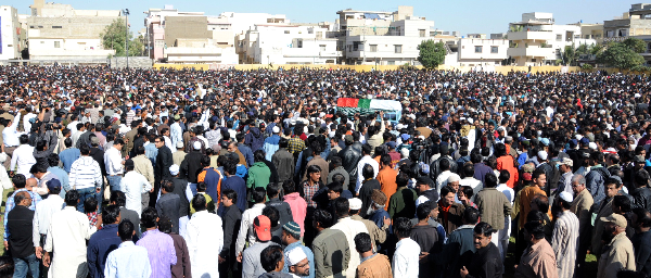 Funeral of MPA Manzar Imam held in Jinnah Ground