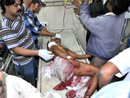Altaf Hussain condemns bomb attack at the membership camp of the MQM in Orangi Town
