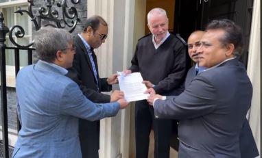 MQM UK organised protest at 10 Downing against extrajudicial killings,  setting fire to Nine Zero, enforced disappearance of former Member  Parliament Nisar Panhwar, unconstitutional and illegal ban on founder  leader Altaf Hussain’s speech and state atrocities