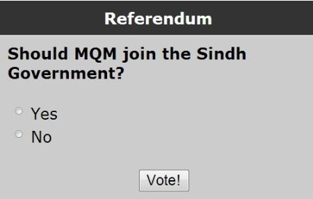 ’’سندھ حکومت میں شامل ہونا ہے یا نہیں‘‘ ایم کیوایم کے زیر اہتمام آزاد کشمیر سمیت ملک بھر میں ’’عوامی ریفرنڈم‘‘ جمعرات 20 جون کو ہوگا