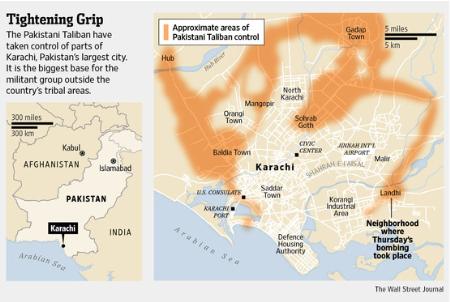 Taliban Take Toll on Pakistan's Biggest City, The Wall Street Journal 