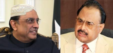 Altaf Hussain calls Asif Zardari