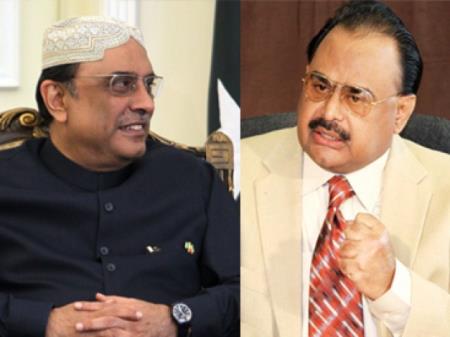 سابق صدرآصف علی زرداری کا قائد ایم کیوایم الطاف حسین سے ٹیلی فون پررابطہ