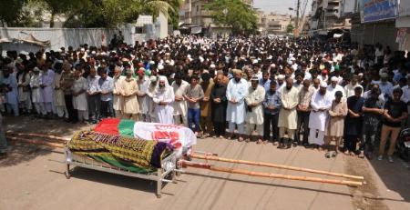 Funeral Prayer of Martyred Worker of MQM in Karachi