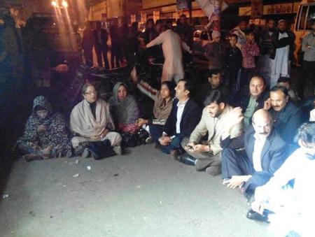 Album1: MQM protests against unlawful arrest of its worker Fahad Aziz (bride groom) from his wedding procession