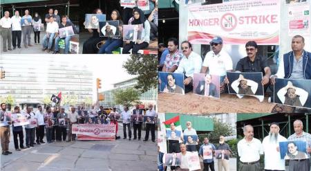 ایم کیو ایم نیویارک کے زیر اہتمام کراچی میں ایم کیو ایم پرریاستی آپریشن کے خلاف اقوام متحدہ کے سامنے بھوک ہڑتال و مظاہرہ 