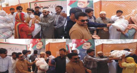 A relief camp has been set up on the direction of Mr. Hussain at Taj Colony, Nawabshah