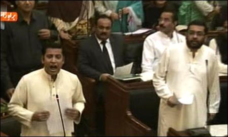 MQM and other Opposition parties in Sindh Assembly stage walkout