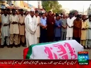 Funeral prayers of MQM worker Wasim Dehlvi offered